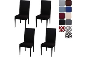 Aisprts Stuhlhussen 4er Set Stretch Stuhlhussen für Esszimmerstühle, Abnehmbarer Waschbarer Stühle Schutz Dekoration Stuhlbezug für Haus, Küche, Hotel, Restaurant, Bankett, Hochzeit, Party