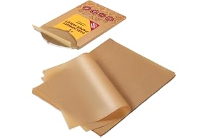 Katbite 120Pcs 8x12 inches Parchment Paper Sheets, Heavy Duty Unbleached Baking Paper, Pre-cut Parchment Paper for Baking, Air Fryer, Grilling, Steaming