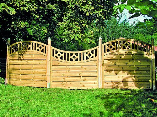 Lamellenzaun Lissabon B100 x H180/160 cm. - 2