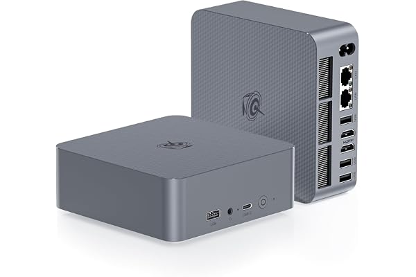 Beelink EQR5 Mini PC, AMD Ryzen 5 5500U (6C/12T) jusqu'à 4,0 GHz, Mini Ordinateur 16 Go DDR4 RAM 500 Go NVME SSD, 4K Dual Display, Dual HDMI, Dual 1000M LAN,Mini PC de Jeu Win11 WiFi6 BT5.2