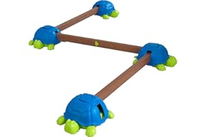 KidKraft Turtle Totter Trave Equilibrio in Legno, Pietre Miliari per Bambini a forma di tartarughe cigolanti, Giochi da Giardino in Legno, Parco Giochi Esterno, 20080