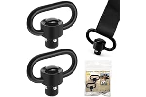 Cozevdnt QD Swivel Schnell Detach, QD Sling Swivels Clip Loop, Schnellverschlussriemenbügel, Quick Release Sling Adapter, für Gewehrriemen Luftgewehr Schraube Holzpfosten die Jagd