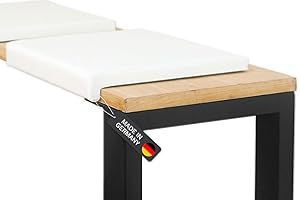 ‎LYCCE Lycce Bankauflage Klemmkissen 1 Leiste, Sitzkissen Kunstleder weiß, Banktiefe ab 35 cm