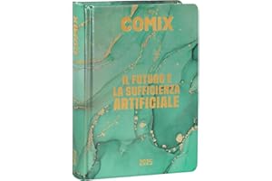 COMIX - Diario Mini Giornaliero 16 Mesi, Diario Scuola 2024-2025 per Ragazzi e Ragazze, con Copertina Rigida, Ideale per la Scuola Superiore, 11x15.3h cm, Verde