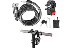 Lucchetto per Monopattino Elettrico, eMjollRay Lucchetto per Bicicletta con 2 Chiavi, Livello di Sicurezza Molto Alto Antifurto Lucchetto Monopattini, Lucchetto Monopattino per Moto,Bicicletta,Scooter