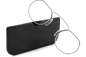 KoKoBin Okrągłe okulary do czytania Nose Clip Mini Portable dla mężczyzn i kobiet z etui na okulary