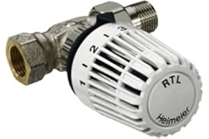 TA Heimeier 9174-02,800 Limiteur de température de retour RTL Droit R1/2 Raccord mâle RG Laiton plaqué nickel