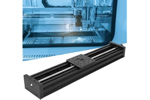 GAROSA Prowadnica liniowa Stół ślizgowy 8mm Śruba kulowa prowadząca Tor ruchu Stop aluminium Prowadnica liniowa CNC Napęd etapowy do drukarki 3D Maszyna do grawerowania (500mm-czarny)