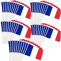 50 Mini Drapeaux Américains – 14x21 Cm – Polyester, Bâton Plastique – Pour Fêtes, 4 Juillet, Événements Patriotiques