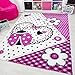 Produktbild Kinder Teppich Figur Marienkäfer ÖKO-TEX Jugendzimmer Carpet 1801 PINK Neu&OVP, Maße:80 cm x 150 cm