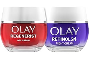 Olay Regenerist Crema Facial de Día 50ml Y Olay Retinol24 Crema De Noche 50ml. Pack De 2 Cremas Hidratantes Antiarrugas. Piel Más Firme Y Suave