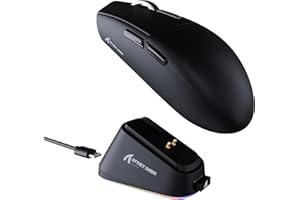 ATTACK SHARK G3PRO Gaming Mouse with Magnetic Charging Dock, PixArt PAW3311 Gaming Sensor, BT/2.4G Wireless/Wired Gaming Mouse, 25000 DPI, Gamer Mice for Win11/Xbox/PS/Mac (Black)