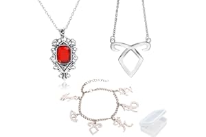 PPX Isabelle Lightwood Shadowhunters - Collana con ciondolo City of Bones The Mortal Instruments e bracciale con scatola di immagazzinaggio