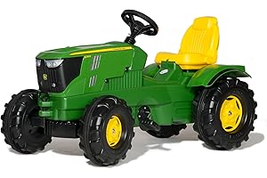 Rolly Toys Traktor / rollyFarmtrac John Deere 6210R (für Kinder im Alter von 3 – 8 Jahre, Front- und Heckkupplung) 601066