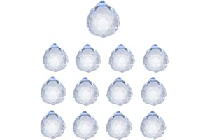 SIMUER Kristallglaskugel Geschliffen,13 Pack K9 Clear Crystal Ball Prism Kristallkugel Fotografie Set Anhänger Sonnenfänger für Feng Shui Wahrsagung oder Hochzeit Zuhause Buero-Dekoration 20mm&60mm