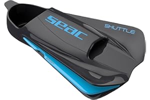 SEAC Shuttle, Pinne Corte da Nuoto 100% Silicone per allenamenti Cardio e di Forza Unisex Adulto