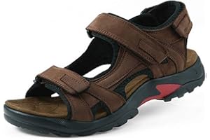 BININBOX Sandali da Uomo in Pelle Open Toe Walking Shoes Estate Sandali Sportivi Confortevoli per Ragazzi Trekking Beach