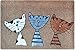 Produktbild deco-mat Fußmatte Katze – Fussmatte Innen, Rutschfest, waschbar – Schmutzfangmatte - Fussabtreter - Türmatte 40x60 cm