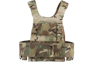 WarmHeartting Gilet Airsoft de Chasse Tactique léger avec Cummerbund FCPC SLICKSTER Style Matériel Militaire Armée Coffre Rig Minimaliste Multi-Mission
