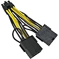 COMeap (2-Pack) NVIDIA Graphics Card Power Cable 030-0571-000 CPU 8 Pin Male to Dual PCIe 8 Pin Female Adapter for Tesla K80/M40/M60/P40/P100 4-inch(10cm)