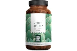 ‎NATURTREU Rutin Steinklee Komplex 120 Kapseln - 500mg Rutin hochdosiert & 394mg Steinklee - Pflanzliche Alternative zu Venenkapseln Venentabletten - Vegan - Venenschatz von NATURTREU