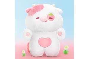 Mewaii Pluszowe zwierzątko 26 cm, Kawaii, przytulanka, truskawkowa krowa, przytulanka, pluszowa poduszka, zabawka, prezent dla dzieci powyżej 3 lat