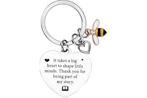 Cobee Teacher Gifts Llavero, Bee Thank You Gift Keyring Teacher Apreciación Regalo para cumpleaños Graduación Navidad Mujeres Hombres