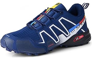 AGYE Cycling Shoes Mens,Non-slip Cycle Shoes Road Bike Mountain Bike MTB Shoes Flat Assisted Sports Shoes,Blue-41