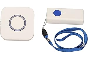 FOCKET Bezprzewodowy System Przywoławczy, 1082,7 Stóp 38 Utworów 4 głośność Wodoodporny Pager Opiekuna, Przenośny System Przywoływania Restauracji, System Przywołania Pielęgniarki System