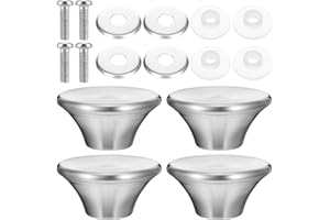 HJZHII 4 maniglie per coperchio in acciaio inox, manico universale, coperchio per pentole, coperchio per pentole, manico di ricambio resistente al calore, con viti per coperchio pentola, bottoni di