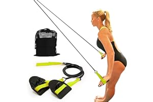 AUTUWT Dryland Powercord with Paddles,Swimming Arm Strength Trainer, Professional Freestyle Swimming Resistance Exercise Bands Set