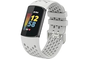 LiLuLa 1 lub 3 lub 10-pak pasek kompatybilny z Fitbit Charge 5 dla kobiet i mężczyzn, oddychający, miękki, silikonowy, regulowany, zapasowy pasek sportowy do Fitbit Charge 5, wiele kolorów, 1 Pack,