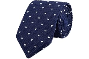 ROSIIKA Men's Skinny Smart Knit Tie Formal Basic Designed Vintage Mixed Pattern Casual 2.4" Necktie