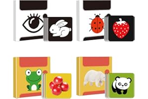 MEMOFYND 96 Karten Babyspielzeug, Baby-Sehkarten, Schwarz-Weiß-Farbsensorikkarten, High Definition, Helfen Kleinkindern Bei Der Farberkennung. Geeignet Für Kinder Im Alter Von 0–36 Monaten.
