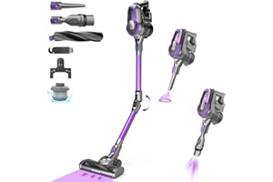 FixtFixer Aspiradora sin Cable,30kPa/350W Escoba Aspiradora sin Cable,Bateria Extraible 55 Mins,6 en 1 Aspiradora Escoba Plegable Ligero para alfombras,Pelo de Mascotas,Suelos Duros,Sofa,Coche