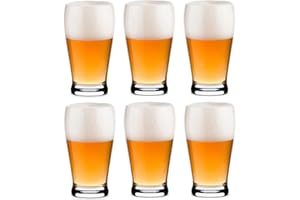 Lot de 6 Verres à Bière Atlantis Outdoor 330 ml | BIER | Lavables en Lave-Vaisselle | Verres Soufflés en une Pièce | Bord de Bouche Poli