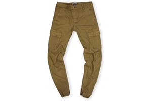 TMK Pantaloni Cargo da Uomo Tasche Multiple in Cotone Casual Sim Fit cod.70030