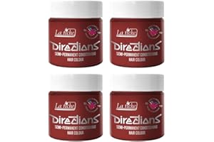 4x La Riche Directions Semi-Permanent Hair Color 100ml Tub - Pillarbox Red