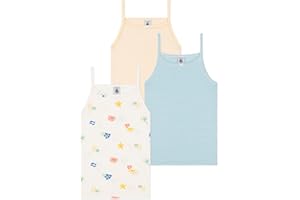 Petit Bateau Mädchen Hosenträgerhemden (3er Pack)