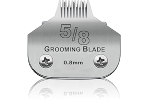 ‎BESTBOMG BESTBOMG Abnehmbare Klingen für die Hundepflege mit 5/8 breiter Zehenpartie,kompatibel mit den Schermaschinen Heiniger/Moser Max45/Andis/Oster A5,Schnittlänge 1/32 Zoll