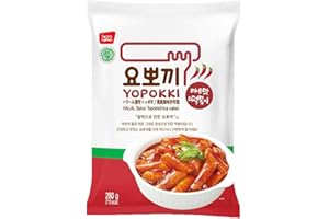 POKOHOME HALAL Tteokbokki Rice Cakes, Young Poong 2 portions 240g, Korean Tteokbokki Traditional Topokki Ddukbokgi (PACK 1, HOT SPICY)