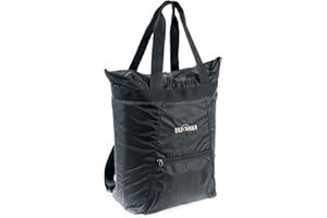 Tatonka Rucksacktasche Market Bag 22l - Leichte Einkaufstasche/Shopper mit verstaubaren Rucksackträgern und Reißverschluss - als Tasche oder Rucksack verwendbar - 22 Liter (schwarz)