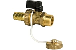 Axppin Kugelhahn 1/2" mit Hebelgriff oder Flügel, Lötkugelhahn Muffenschieber Schmutzfänger, Messing, Kugelventil, Schwarz