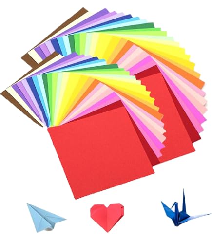 Carta Per Origami 210 Fogli Quadrati 15x15 Cm - Colorata Fronte/Retro, Per Bambini E Fai Da Te, Ideale Per Scuola E Creatività