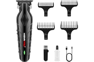 HIENA PRO Regolabarba Uomo Senza Fili T-Blade Trimmer Regola Barba Elettrico Uomo Trimmer Taglia Barba Con Display Intelligente a LED