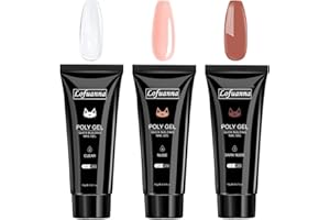 Lofuanna Poly Gel 15ml Gel de Extensión de Uñas,Gel Constructor Gel UV de Construcción Rápida para Uñas, Poly Gel para Uñas,Adecuado para Principiantes (set2)