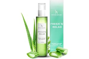 MOTHER NATURE COSMETICS ORGANIC Aloe Vera Gel - AFTER SUN with PURE ALOE VERA JUICE - Vegan - 200 ml - Natural Moisturising Gel for Body and Hair