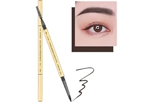 GEEWHILE Eyebrow Pencil Dual-Sided Eye Brow Pencil, Fine Tip Rapid Brow Precise Sweatproof Brow Pen with Brow Combs, Fills Brows Makeup Cosmetic Tool For Beginners (05# Dark Brown)