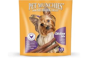 Pet Munchies Chicken Stix Dog Treats, Healthy Training Treats Made With Natural Ingredients 50g (5 Chews)
