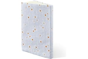 SUPERFINDINGS A5 Book Cover Cornflower Reusable Books Sleeve Book Paperback Protector Blue Soft Fabric Washable Covers for Books Lovers